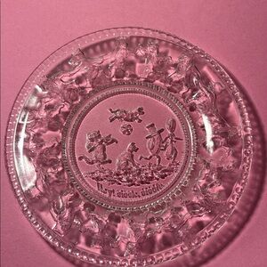 Vintage Pressed Glass Child’s Nursery Rhyme Decorative Plate